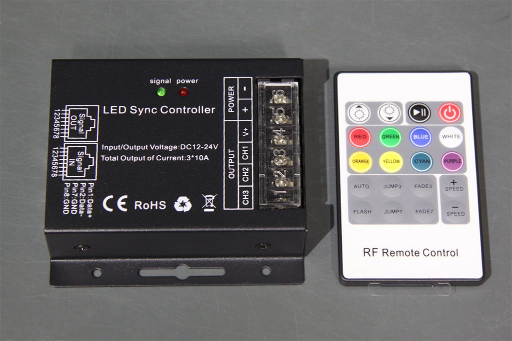 DC12-24V仕様 RGB3ch】 LEDテープライト 調光コントローラ 30A（10A/ch